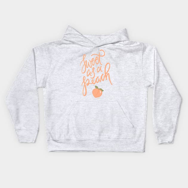 Sweet as a Peach Kids Hoodie by LFariaDesign